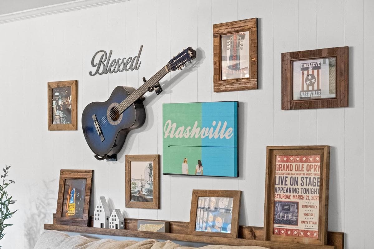 Living room feature wall